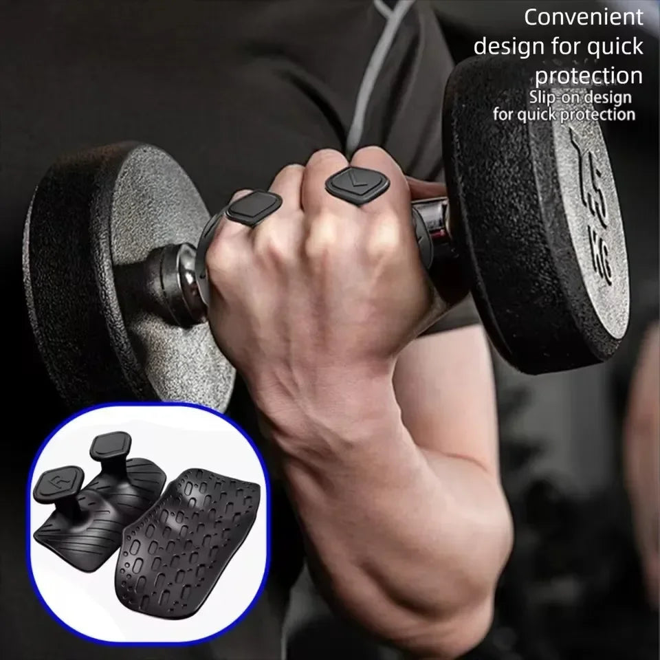 Anti-Slip Grips for Weight Lifting Pull-Ups Gym Training Unisex Ergonomic Rubber Hand Protector Strengthener Handle Gloves